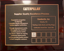 Caterpillar Supplier Quality Excellence Process (SQEP) Award